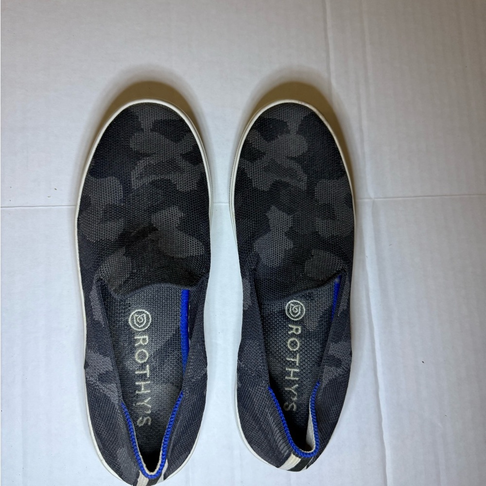 Rothy's women’s black camo Slip-On Shoes